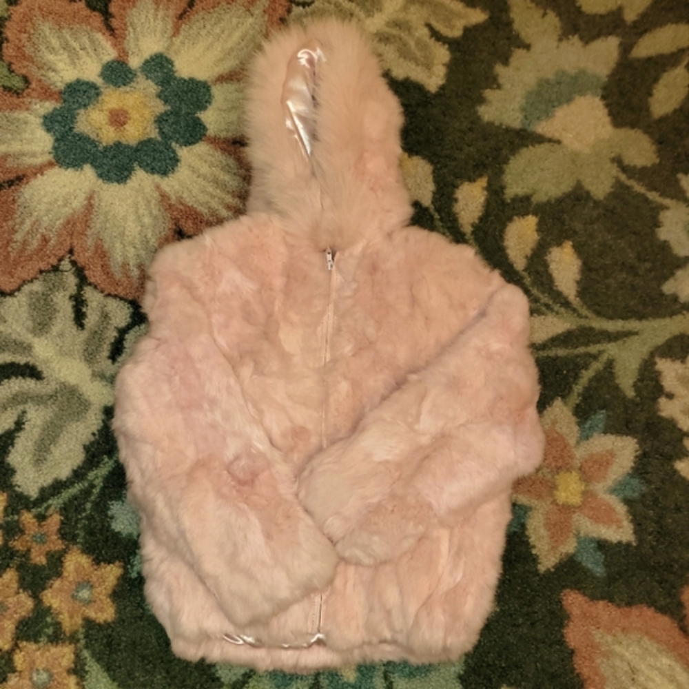 Girls Real Fur Coat